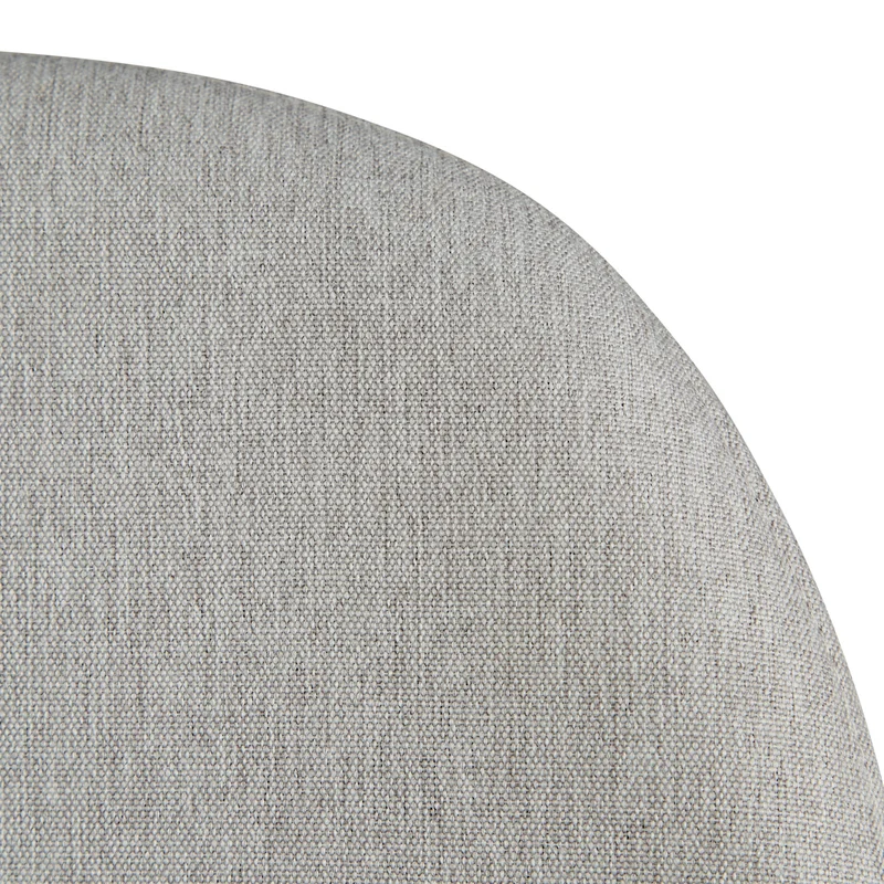 Chaise de salle à manger cuisine confortable et moderne en tissu gris pieds métal aspect bois CDS06004