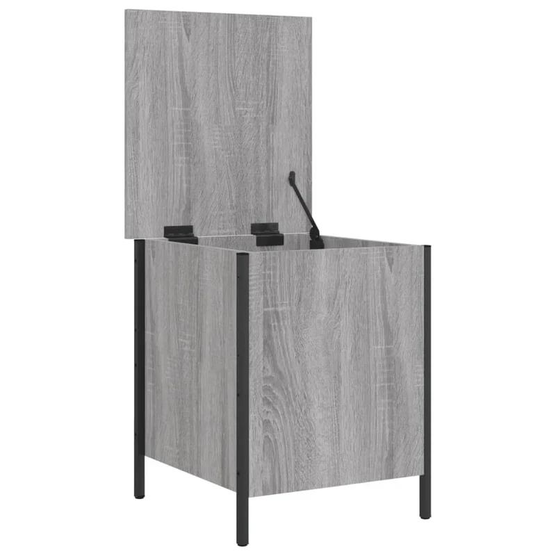 Banc banquette de rangement chaussures livres jouets coussins 40 x 42,5 x 50 cm bois d'ingénierie couleur sonoma gris DEC024798