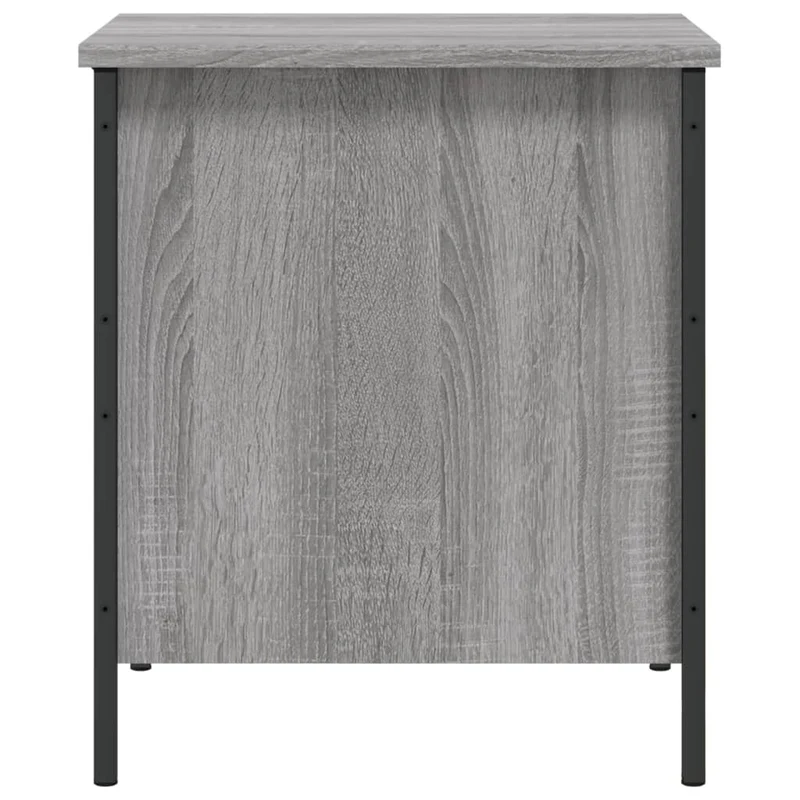 Banc banquette de rangement chaussures livres jouets coussins 40 x 42,5 x 50 cm bois d'ingénierie couleur sonoma gris DEC024798
