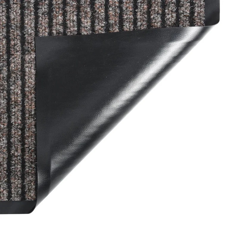 Paillasson de porte d'entrée en feutre aiguilleté beige et vinyle antidérapant 80 x 120 cm DEC040639