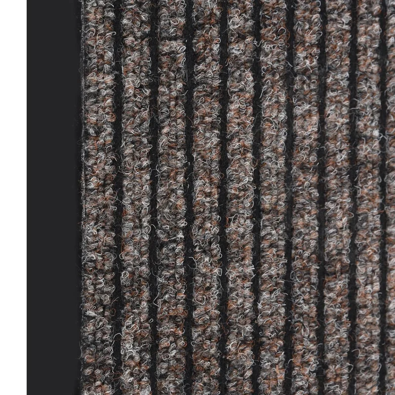 Paillasson de porte d'entrée en feutre aiguilleté beige et vinyle antidérapant 80 x 120 cm DEC040639