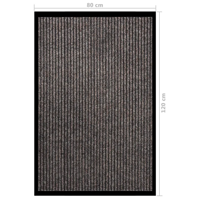 Paillasson de porte d'entrée en feutre aiguilleté beige et vinyle antidérapant 80 x 120 cm DEC040639
