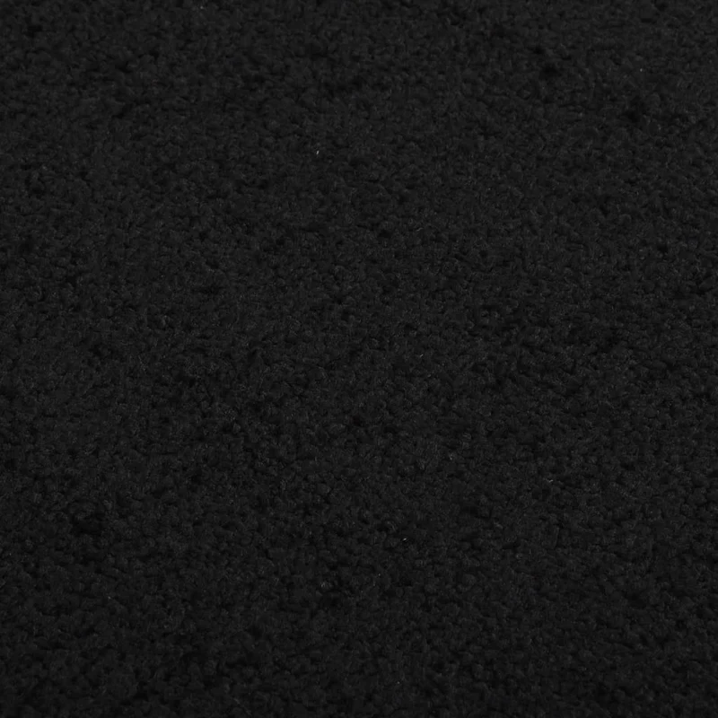 Paillasson de porte d'entrée bordure noire surface en feutre aiguilleté rayé dessous antidérapant 40 x 60 cm PP anthracite et vinyle DEC040632