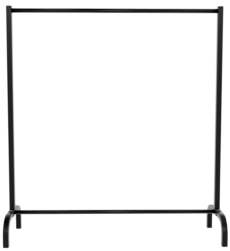 Portant fixe pour vêtements métal noir résistant idéal dressing & boutique 120x38x120 cm 10_0008984