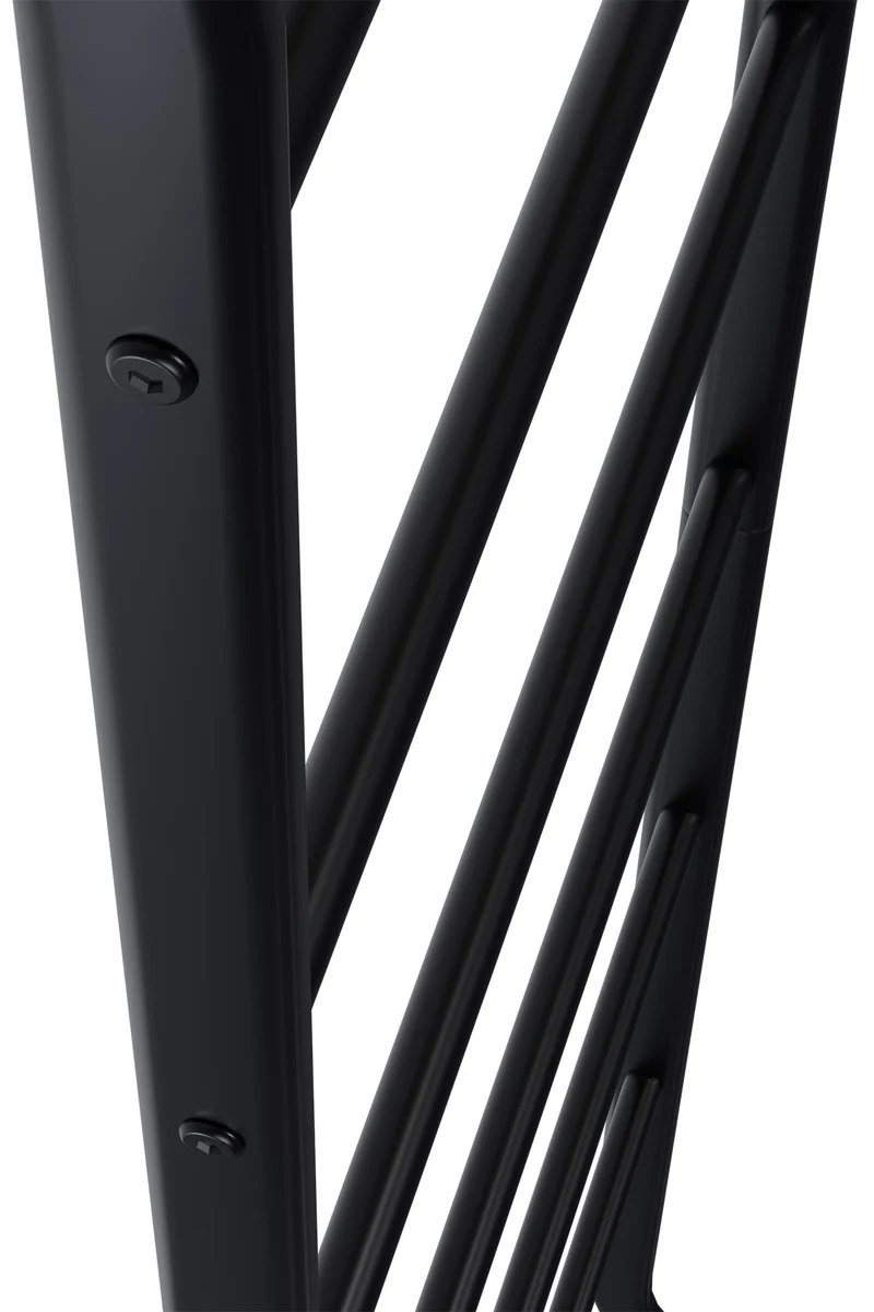 Porte-serviettes échelle en métal noir design moderne 5 barres idéal salle de bain hauteur 147 cm 10_0008355