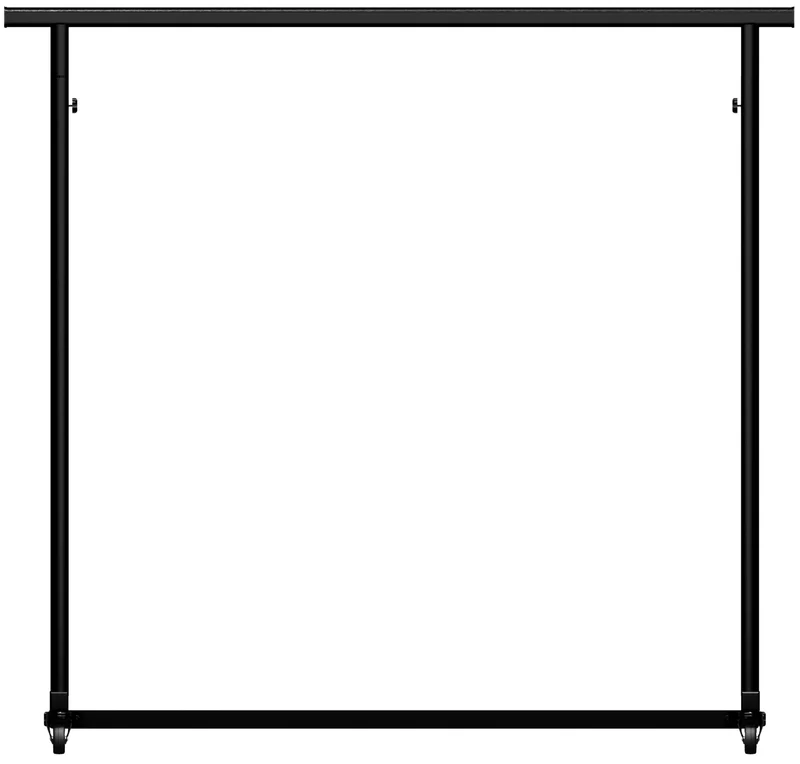 Portant penderie sur roulettes tube hauteur et largeur réglable 120x50x190 acier noir 10_0008988