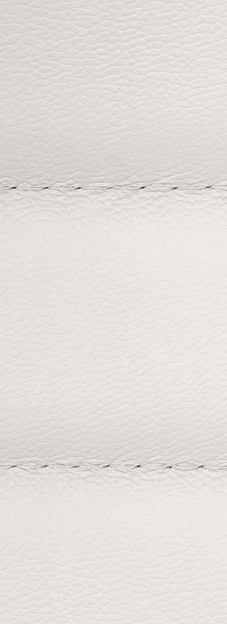 Fauteuil de bureau en cuir véritable blanc surpiqûre horizontale et pieds métal chromé 10_0002554