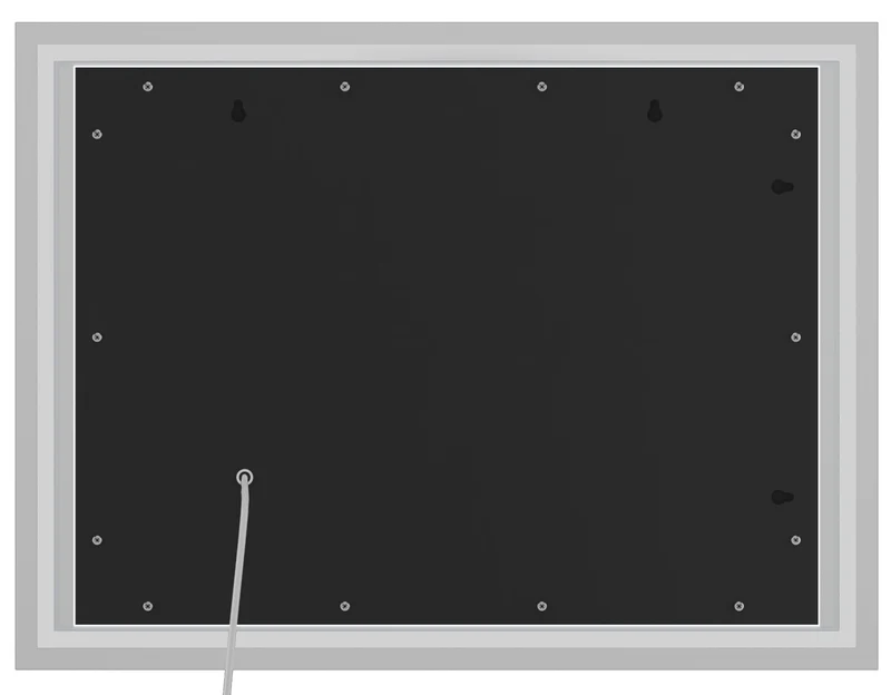 Miroir de salle de bain intensité lumineuse est réglable 60x80 cadre en métal clair 10_0009105