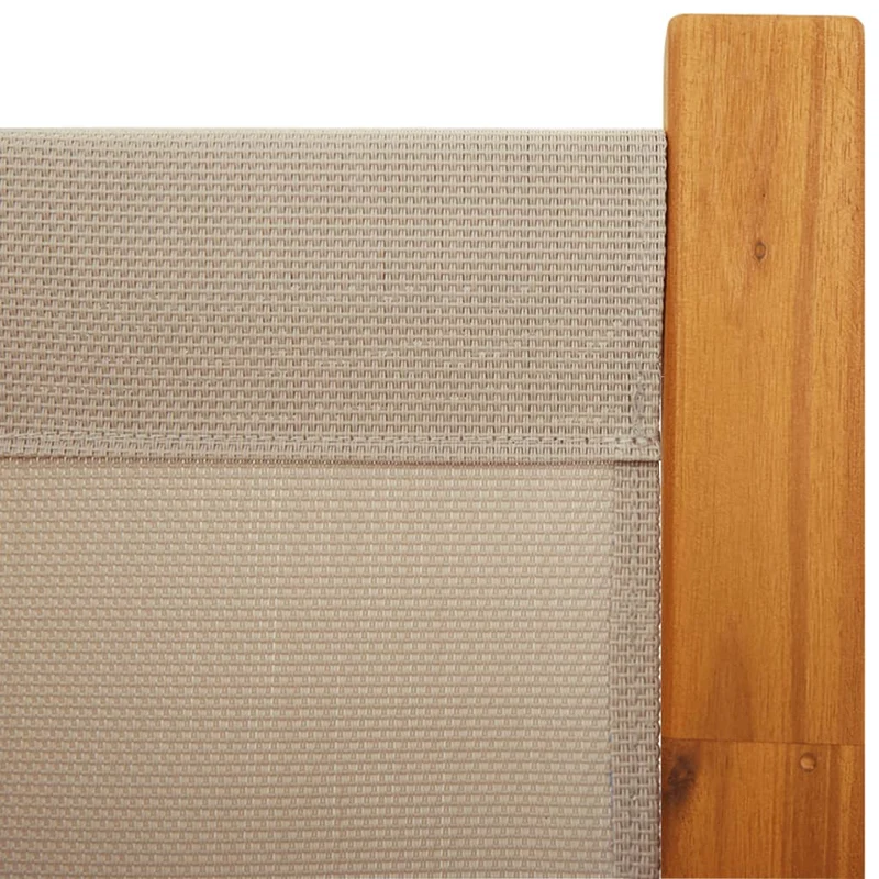Paravent séparateur de pièce cloison 4 panneaux 280 x 180 cm en textilène couleur taupe et bois DEC030924