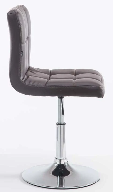 Lot de 2 chaises de salle à manger style moderne et design en synthétique marron hauteur réglable pivotant pieds en métal 10_CDS10088