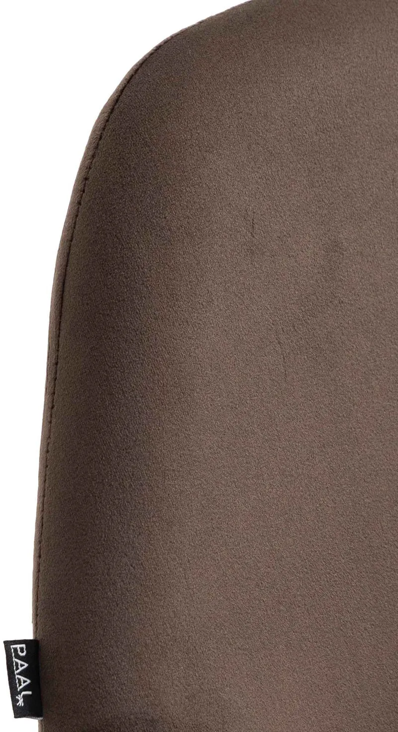 Lot de 2 tabourets de bar repose-pieds intégré revêtement velours marron structure en métal doré TDB10736
