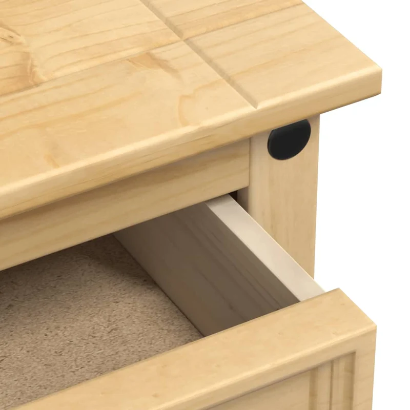 Table de chevet avec 4 tiroirs 35 x 32,5 x 74 cm bois de pin massif DEC033901