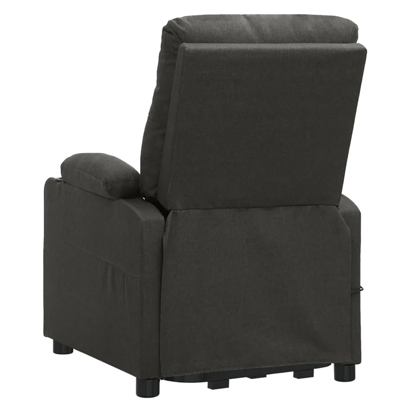 Fauteuil de relaxation avec fonction massage inclinable en tissu gris foncé DEC029216