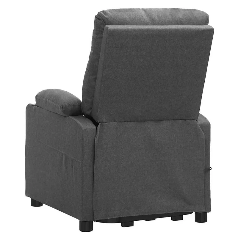 Fauteuil de relaxation avec fonction d'inclinaison manuelle et massage en tissu gris clair DEC029213