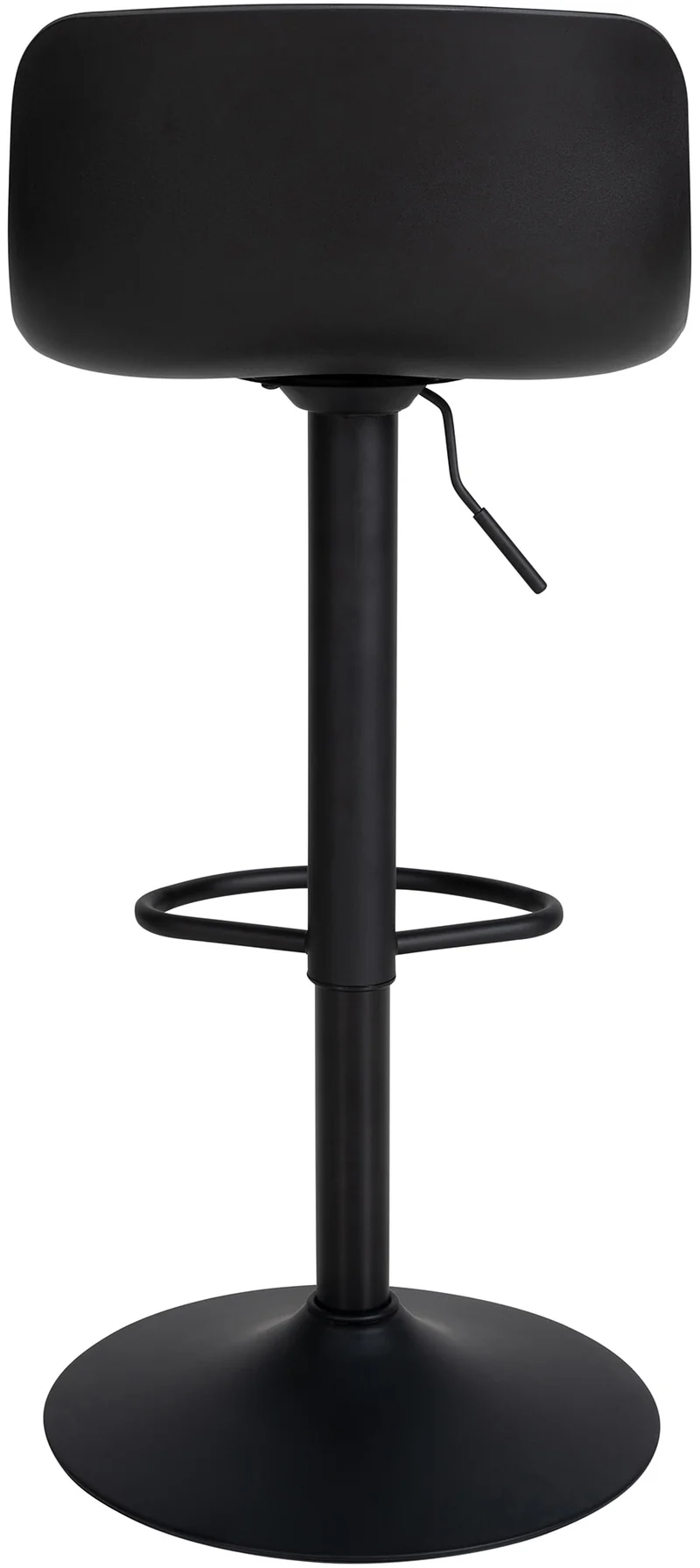Lot de 4 tabourets de bar hauteur réglable et siège pivotant avec siège en plastique et PVC noir métal noir 10_0004493