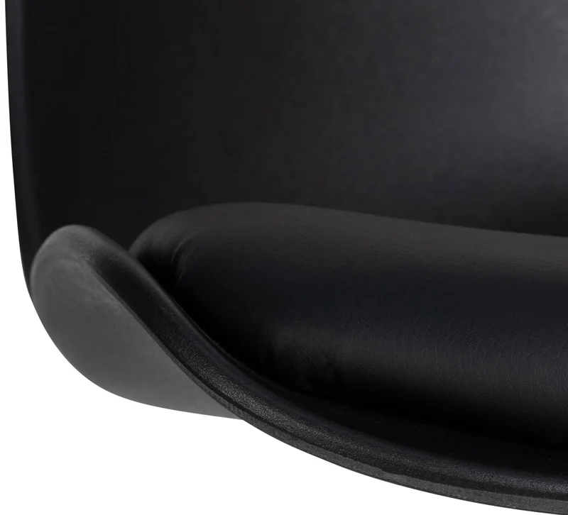 Tabouret de bar x1 hauteur réglable et siège pivotant avec siège en plastique noir métal noir 10_0004531
