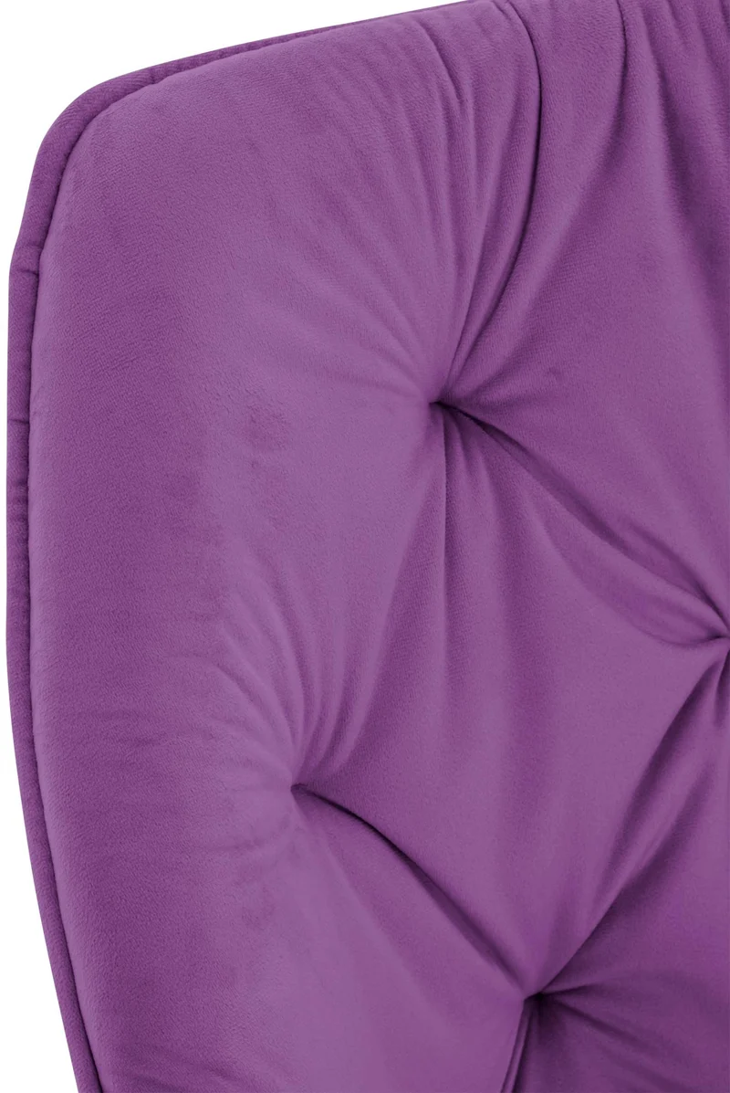 Lot de 2 chaises de salle à manger coutures décoratives en velours violet et pieds en métal noir 10_0007715