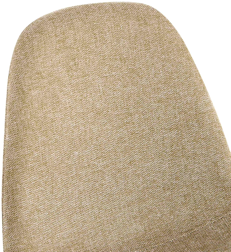 Lot de 4 chaises de salle à manger design simple avec pieds en métal noir assise en tissu taupe 10_0007540