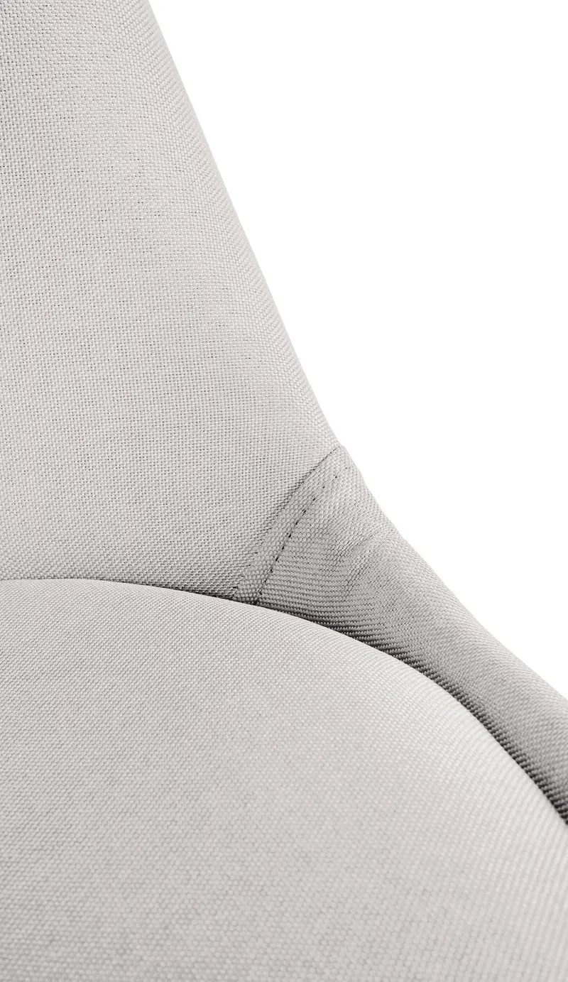 Chaise de salle à manger x1 style scandinave en tissu crème pieds en bois clair 10_0007439