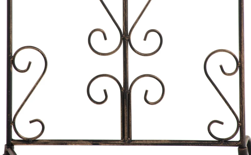 Lot de 2 treillis de jardin support pour plantes grimpantes 122x35 cm en métal bronze 10_0003829