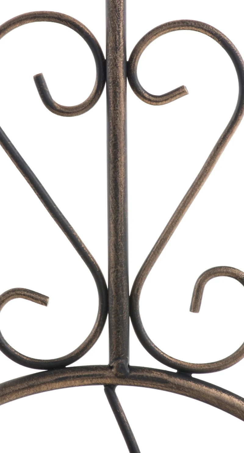 Lot de 2 treillis de jardin support pour plantes grimpantes 122x35 cm en métal bronze 10_0003829