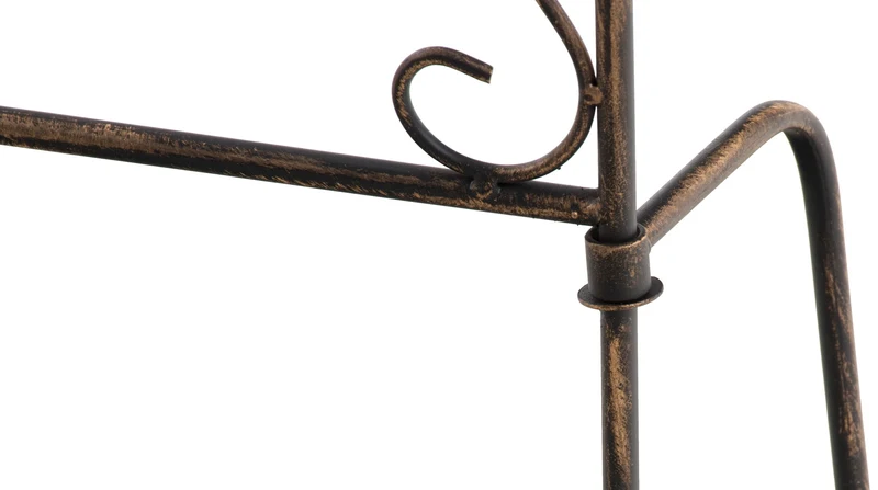 Lot de 2 treillis de jardin support pour plantes grimpantes 122x35 cm en métal bronze 10_0003829