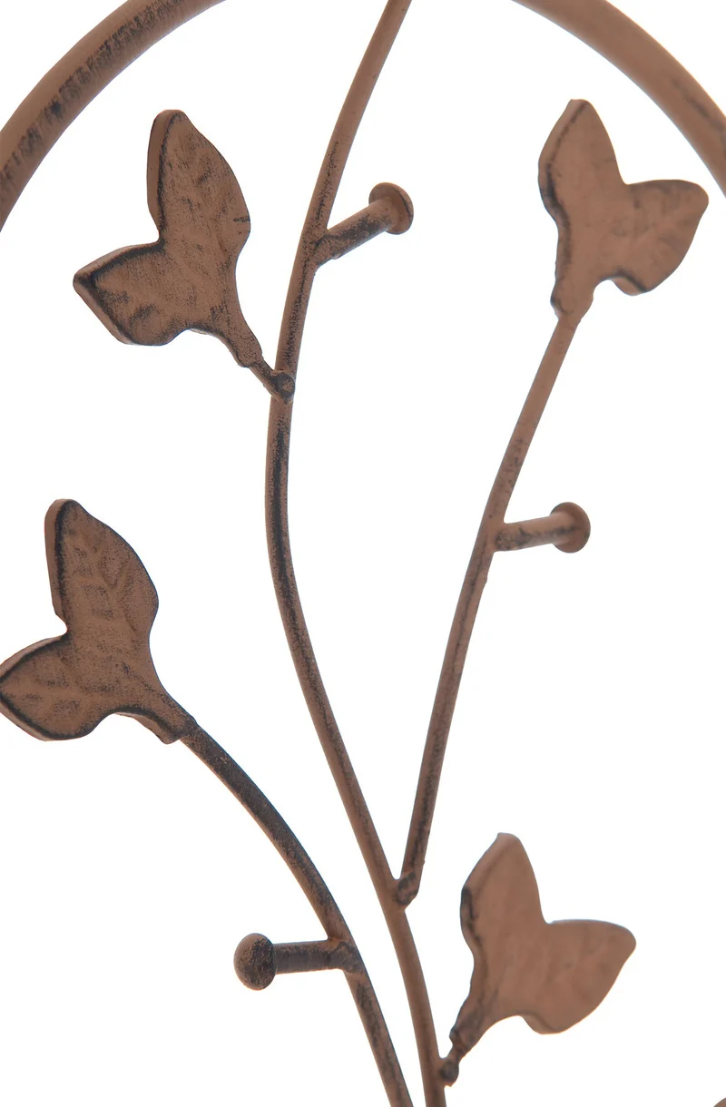 Lot de 2 treillis de jardin support pour plantes grimpantes 122x35 cm en métal marron vielli 10_0003825