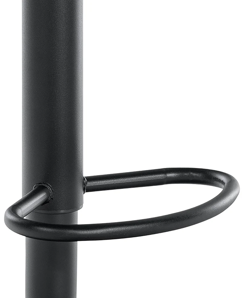 Tabouret de bar x1 style industriel – Assise en bois et pied métal noir réglable et pivotant 10_0006568