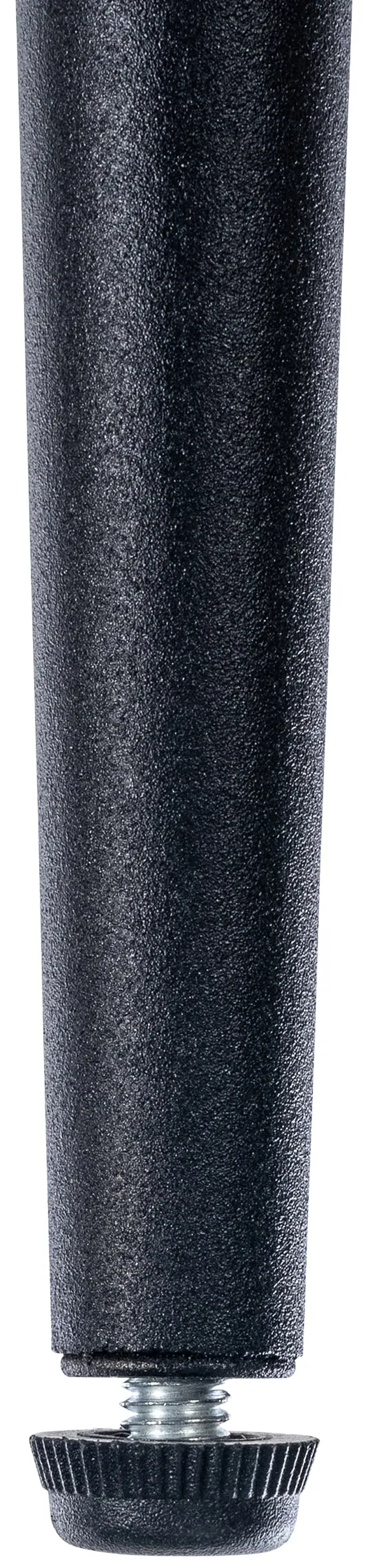 Chaise de salle à manger x1 surpiqûres décoratives en tissu noir piètement en métal 10_0007418