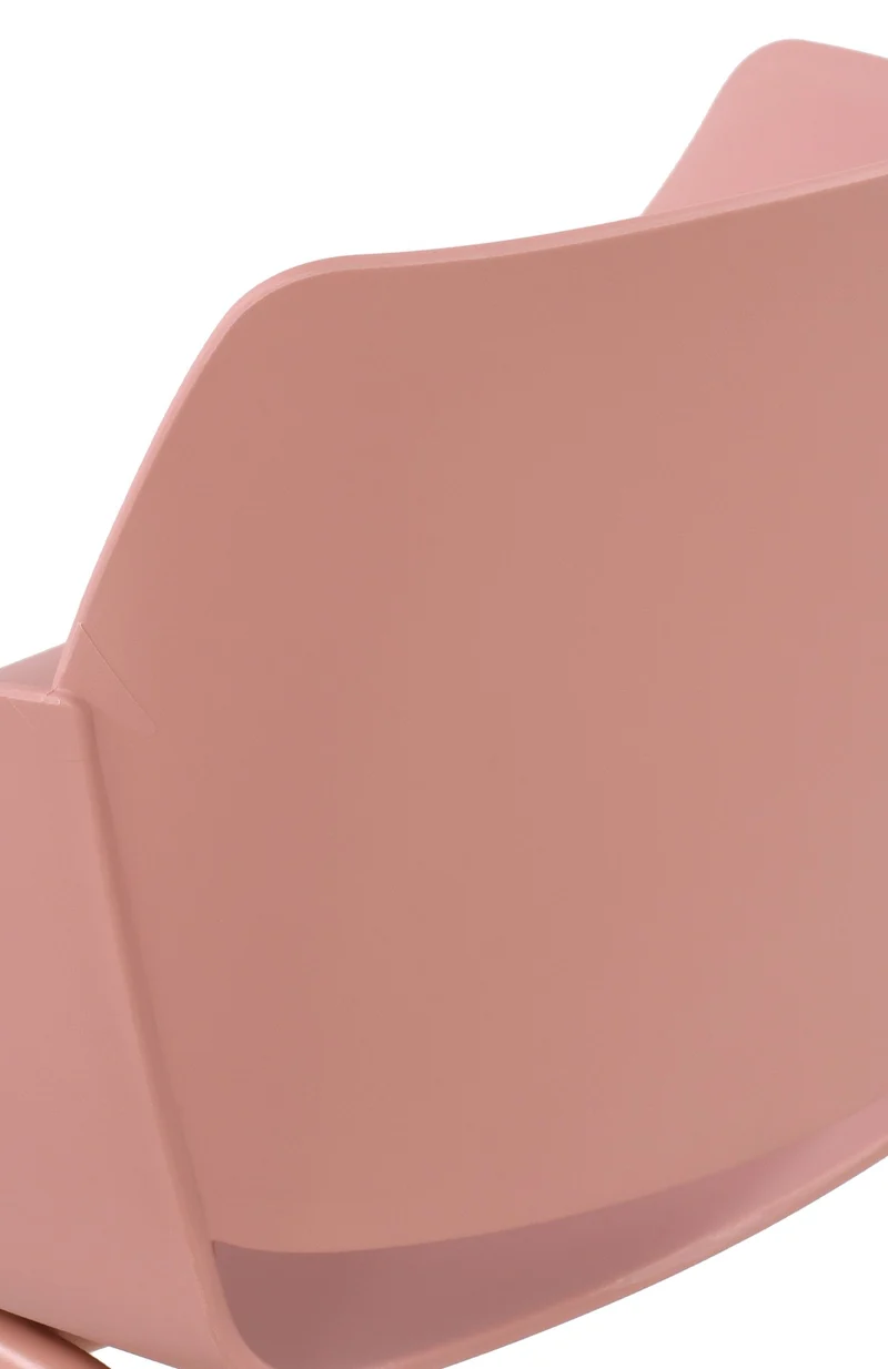 Lot de 2 chaises pour intérieur ou extérieur en plastique couleur rose en acier thermolaqué 10_0007310