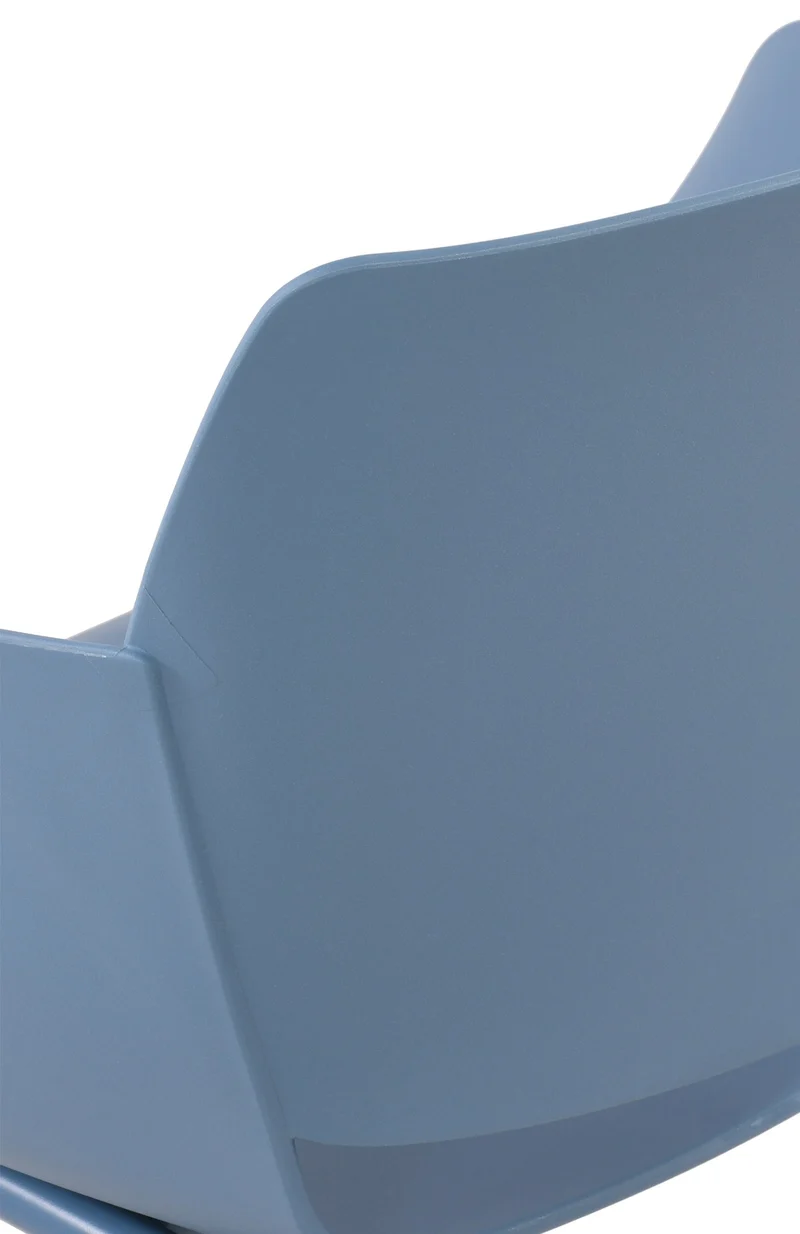 Lot de 2 chaises pour intérieur ou extérieur en plastique couleur bleu en acier thermolaqué 10_0007309
