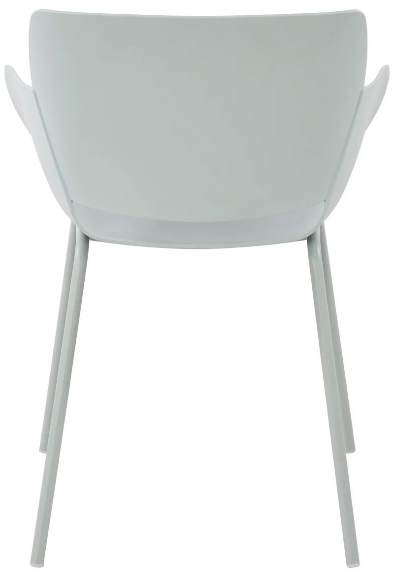 Lot de 2 chaises pour intérieur ou extérieur en plastique couleur turquoise en acier thermolaqué 10_0007304