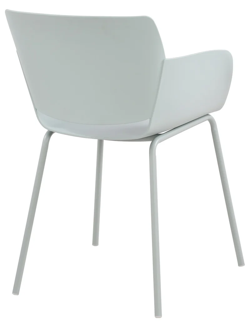 Lot de 2 chaises pour intérieur ou extérieur en plastique couleur turquoise en acier thermolaqué 10_0007304