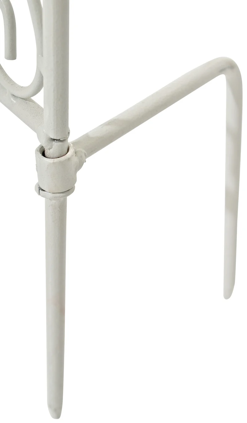 Lot de 2 treillis de jardin support pour plantes grimpantes 122x35 cm en métal blanc 10_0003824