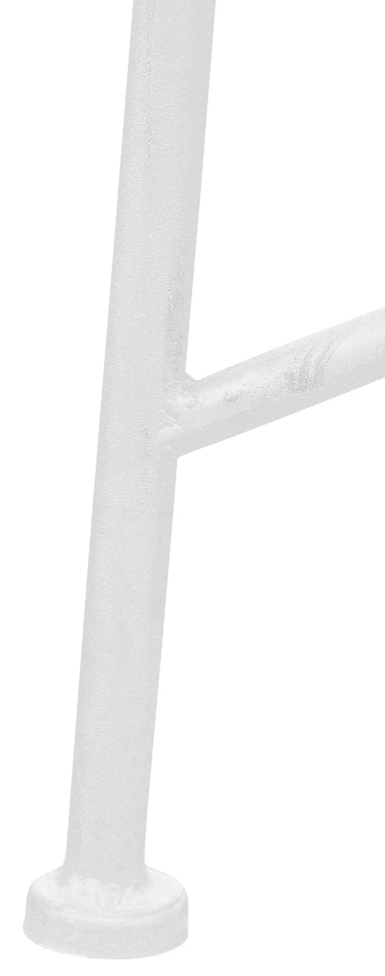 Banc de jardin avec accoudoirs design rustique largeur 113 cm en métal blanc 10_0002947