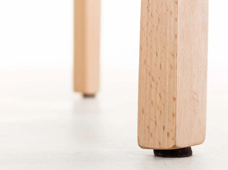 Lot de 2 tabourets de bar piètement à 4 pieds en bois assise plastique blanc style scandinave 10_0005781