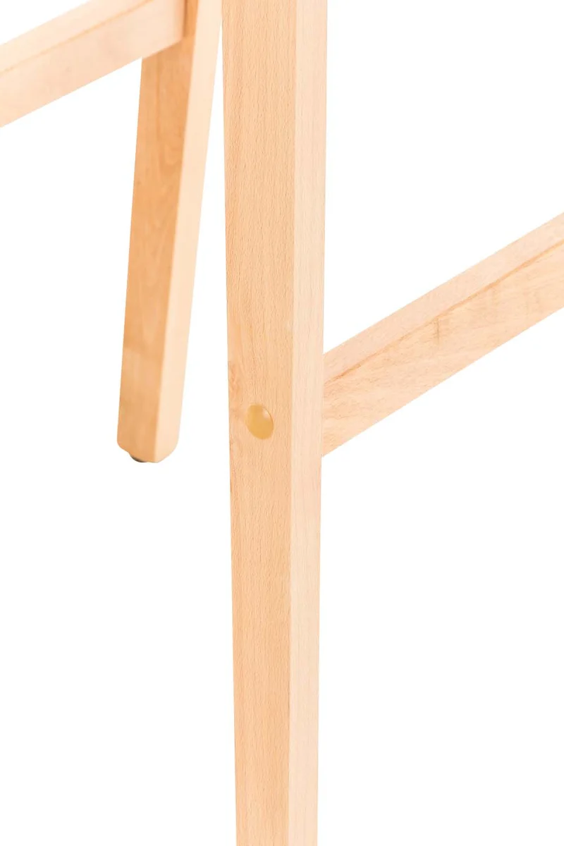 Lot de 2 tabourets de bar design avec structure de 4 pieds en bois et assise en tissu bleu 10_0004209
