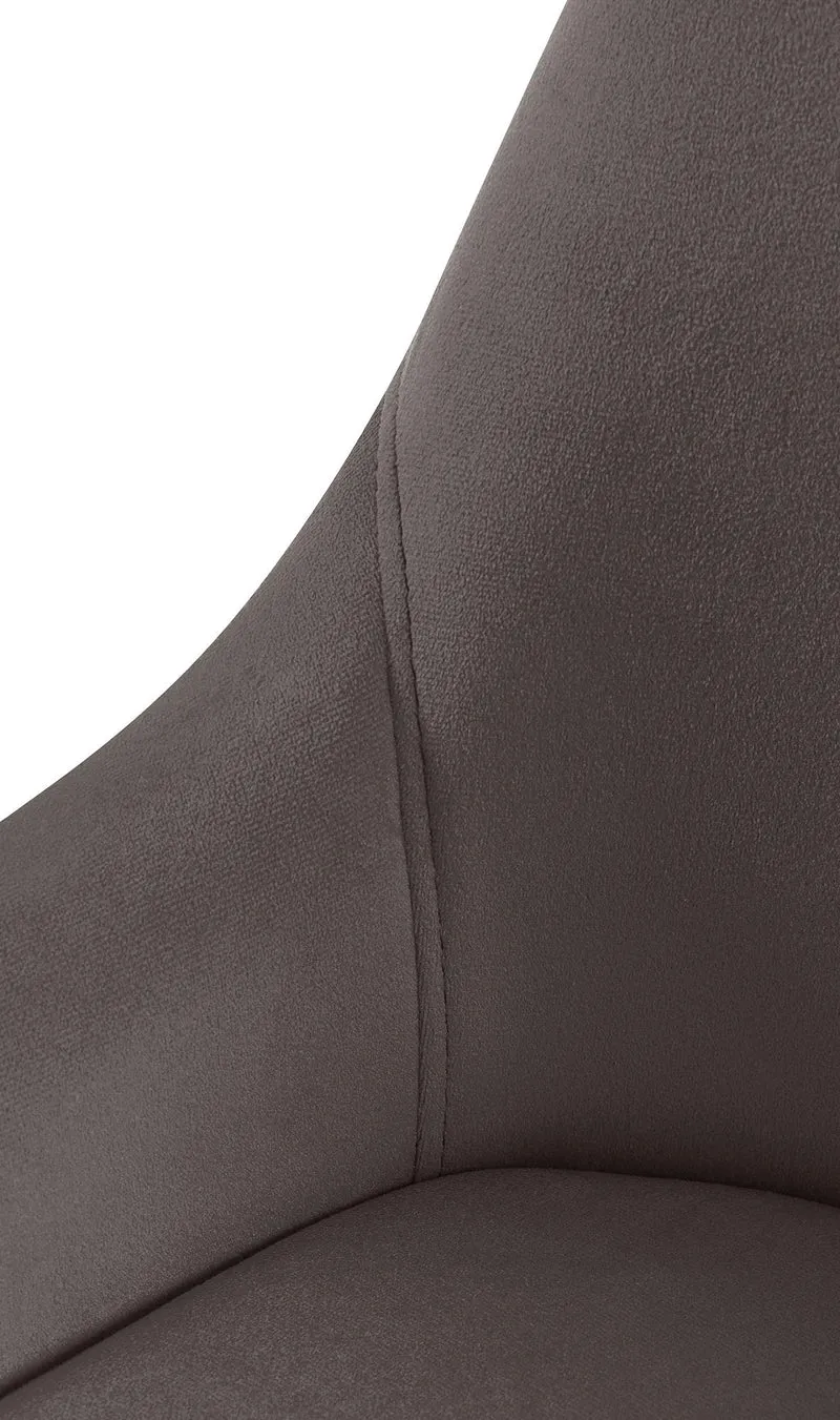 Chaise de salle à manger x1 élégance confort design moderne en velours anthracite structure métallique noir 10_0007370