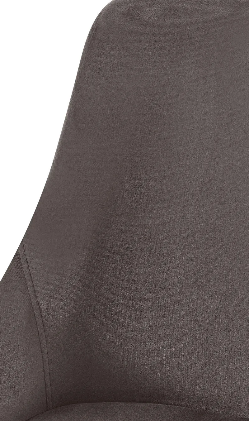 Chaise de salle à manger x1 élégance confort design moderne en velours anthracite structure métallique doré 10_0007369