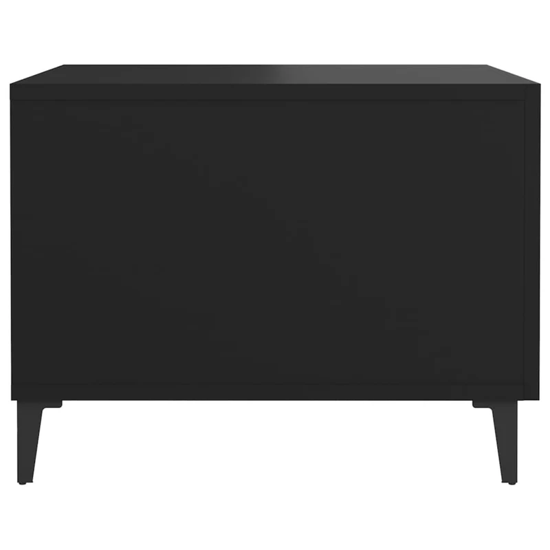 Lot de 2 tables de chevets avec tiroir 50 x 50 x 40 cm bois d'ingénierie noir et métal DEC040484