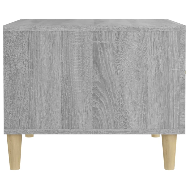 Lot de 2 tables basses d'appoint avec tiroir 50 x 50 x 40 cm bois d'ingénierie gris DEC040436