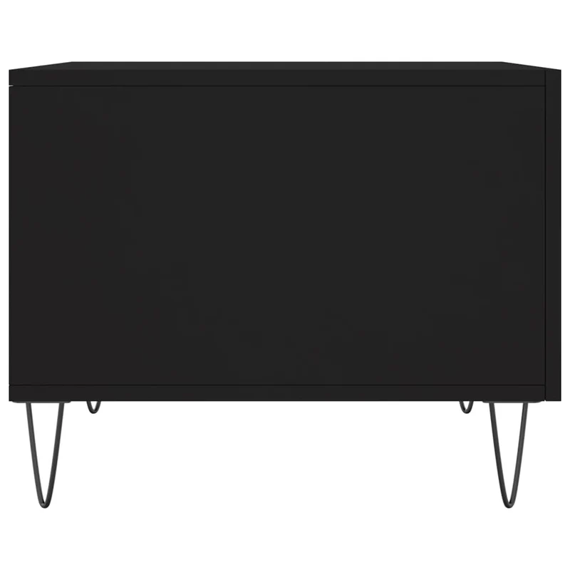 Lot de 2 tables de chevets avec tiroirs 50 x 50 x 40 cm bois d'ingénierie noir et fer DEC040423