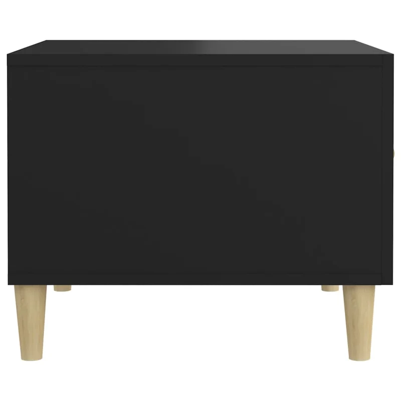 Lot de 2 tables de chevets avec tiroir 50 x 50 x 40 cm bois d'ingénierie noir DEC040422