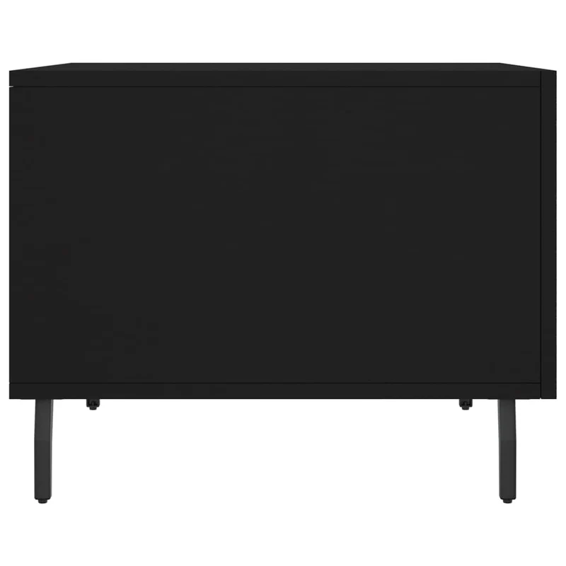 Lot de 2 tables de chevets avec tiroir 50 x 50 x 40 cm bois d'ingénierie noir et fer DEC040420