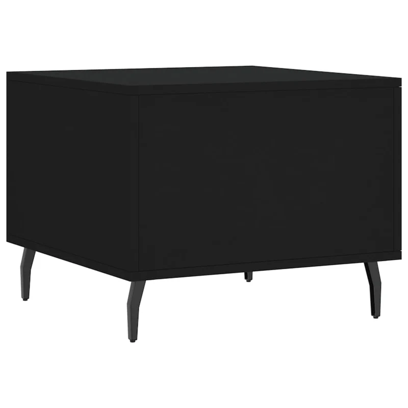 Lot de 2 tables de chevets avec tiroir 50 x 50 x 40 cm bois d'ingénierie noir et fer DEC040420