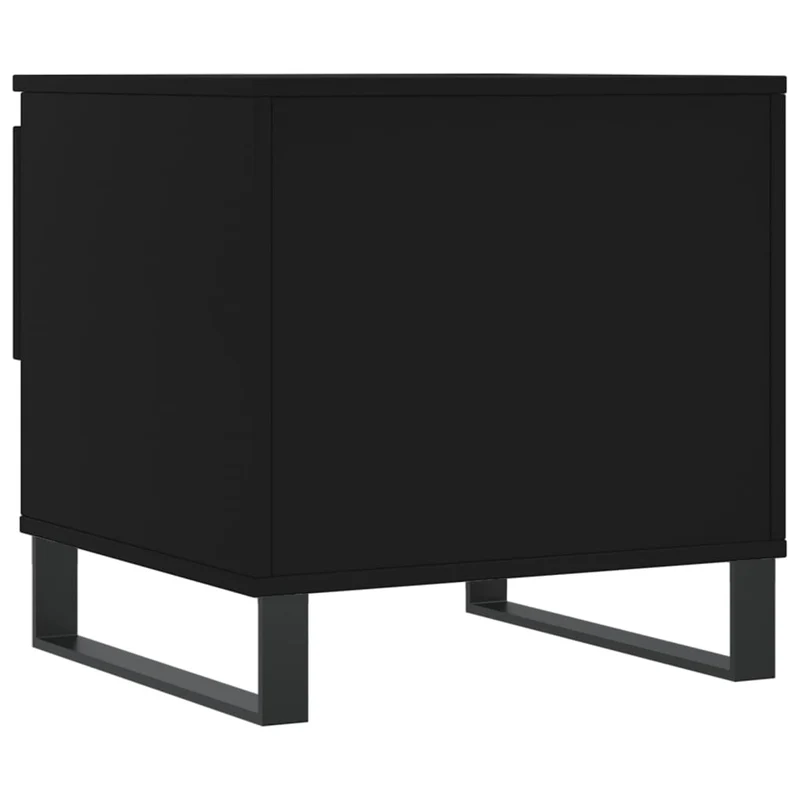 Lot de 2 tables de chevets avec tiroir 50 x 46 x 50 cm bois d'ingénierie noir et métal DEC040413