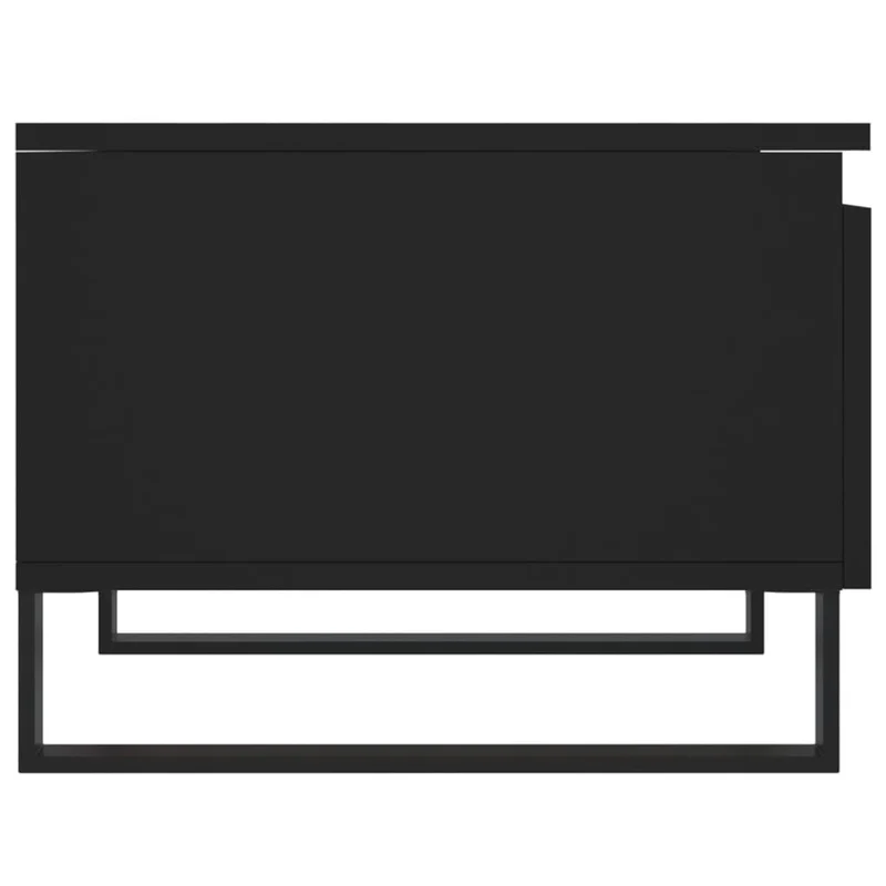Lot de 2 tables de chevets avec tiroir 50 x 46 x 35 cm bois d'ingénierie noir et métal DEC040412