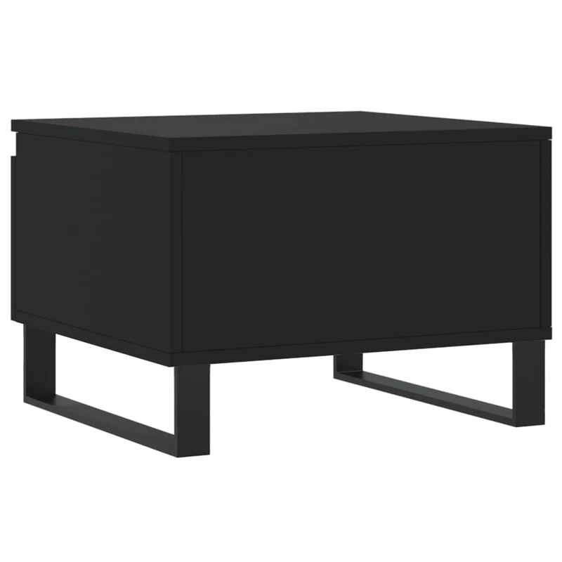Lot de 2 tables de chevets avec tiroir 50 x 46 x 35 cm bois d'ingénierie noir et métal DEC040412