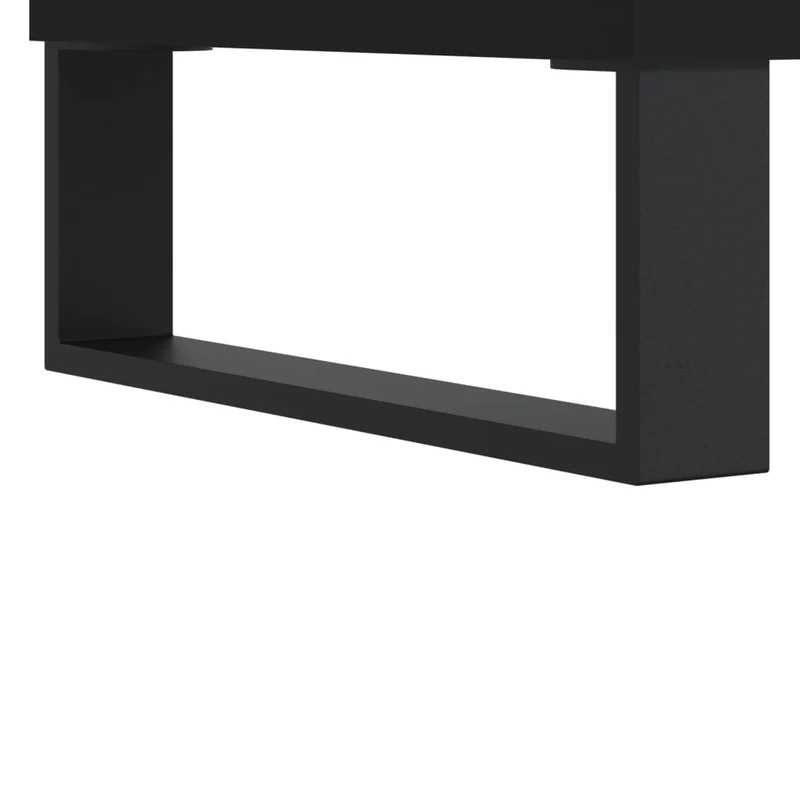 Lot de 2 tables de chevets avec tiroir 50 x 46 x 35 cm bois d'ingénierie noir et métal DEC040412