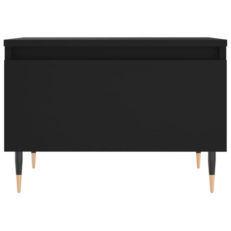 Lot de 2 tables de chevets avec tiroir 50 x 46 x 35 cm bois d'ingénierie noir et métal DEC040411